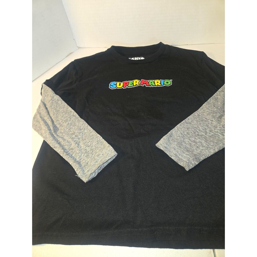 Hybrid Apparel Super Mario Graphic Long Sleeve Crew Neck T-Shirt Kids 8